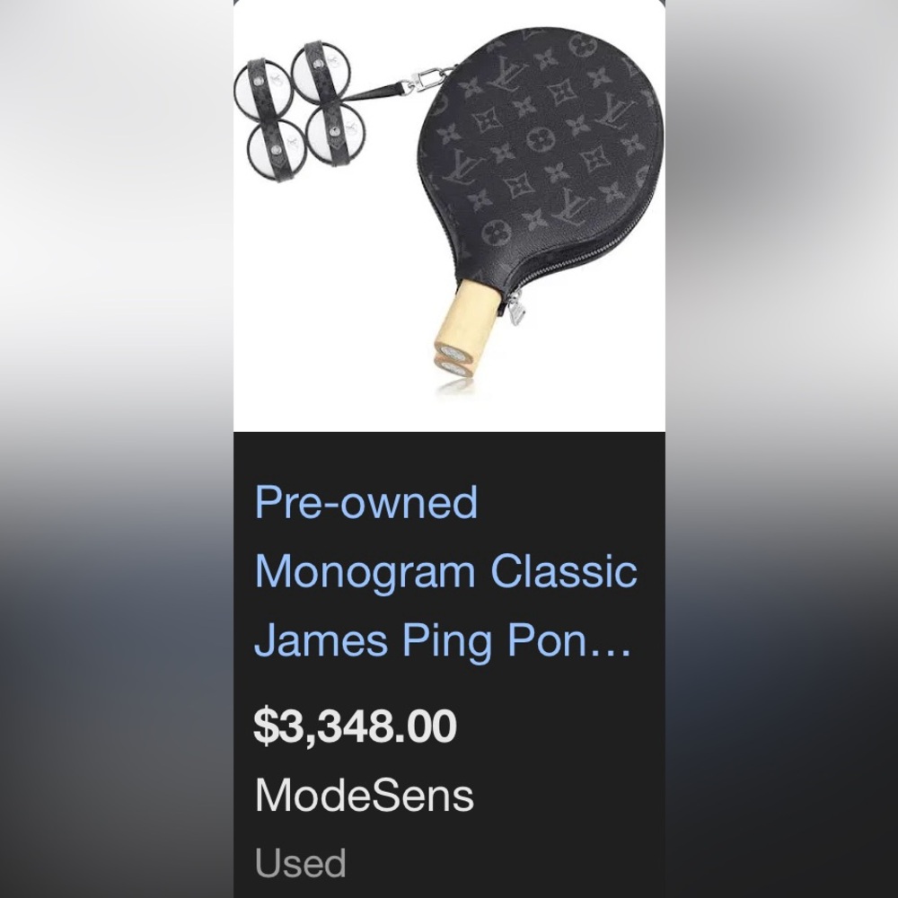 NEW $2400 Louis Vuitton James Ping Pong Set Eclipse - Picture 13 of 13
